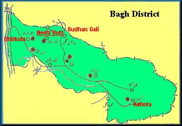 Map of Bagh District