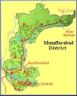 Map of Muzaffarabad District